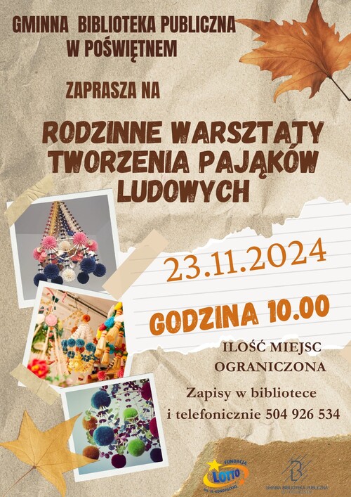 Warsztaty tworzenia pająków ludowych_plakat.jpeg