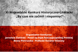 XI Wojewódzki Konkurs Historyczno-Literacki „By czas nie zaćmił i niepamięć”min.png